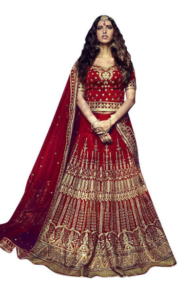 red-a-line-circular-lehenga-in-bhagalpuri-silk