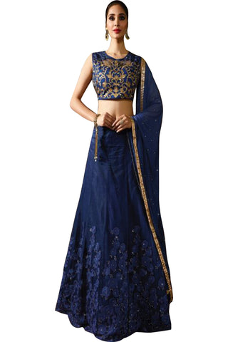 blue-embroided-anarkali-suit-in-raw-silk