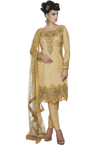 beige-embroided-straight-cut-suit-in-tussar-silk