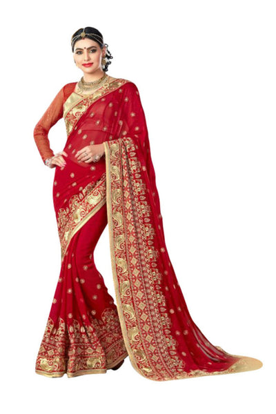 red-embroidered-saree-in-georgette