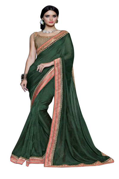 dark-green-embroided-saree-in-georgette