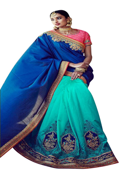 royal-blue-sky-blue-half-and-half-saree-in-mixed-silk